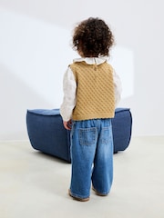 Ecru Mock Layer Knit Jumper (3mths-7yrs) - Image 3 of 9