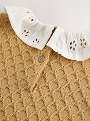 Ecru Mock Layer Knit Jumper (3mths-7yrs) - Image 8 of 9