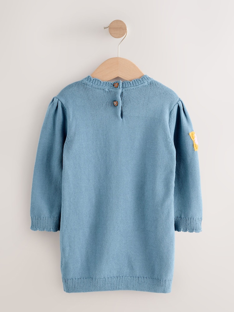Buy Blue Embroidered Jumper Dress and Tights Set (3mths-7yrs) from Next USA Buy Blue Embroidered Jumper Dress and Tights Set (3mths-7yrs) from Next USA