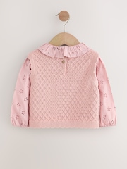 Pink Mock Layer Knit Jumper (3mths-7yrs) - Image 5 of 8