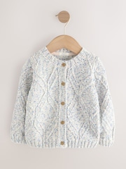 Blue Cable Knitted Cardigan (3mths-10yrs) - Image 6 of 9