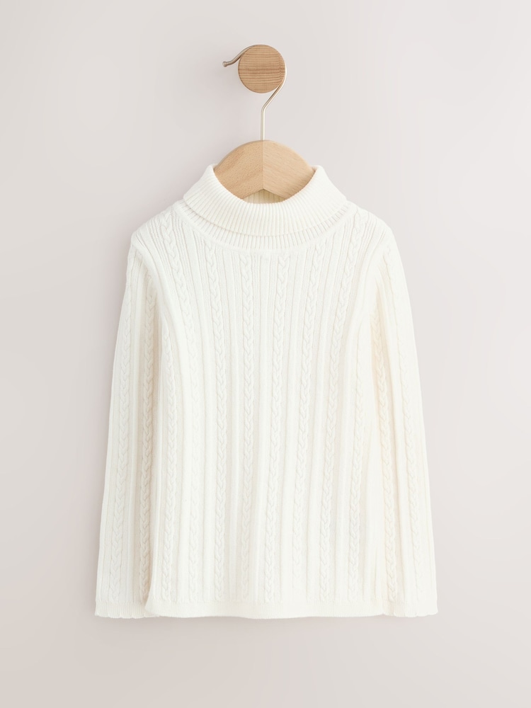 Ecru White Roll Neck Jumper (3mths-10yrs) - Image 1 of 5
