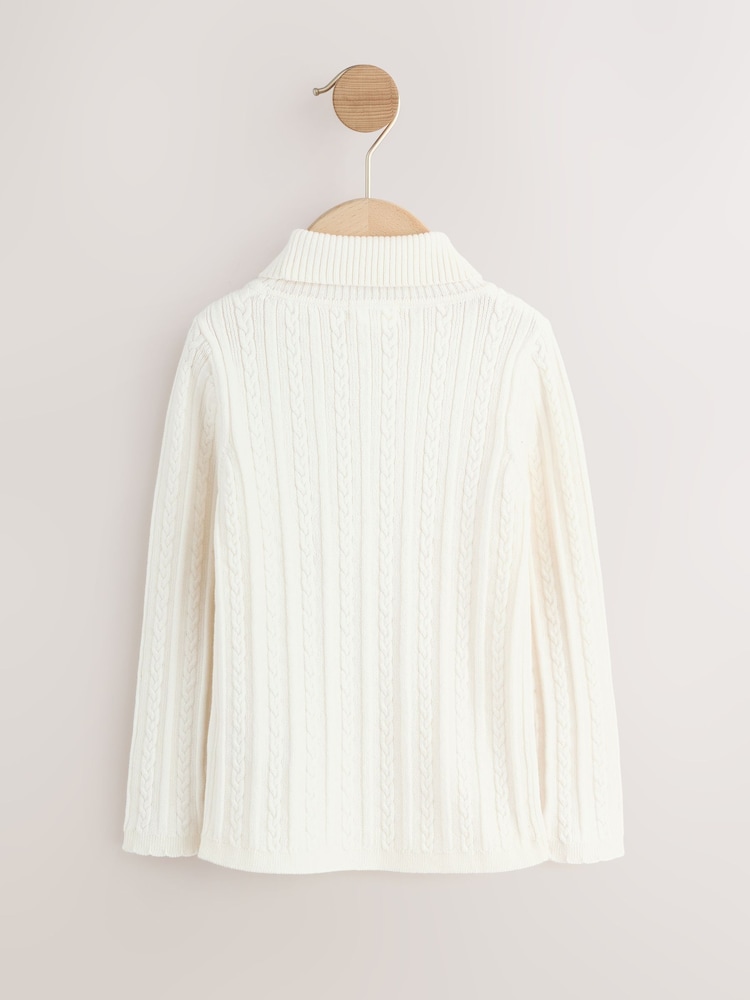 Ecru White Roll Neck Jumper (3mths-10yrs) - Image 2 of 5