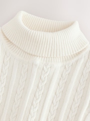 Ecru White Roll Neck Jumper (3mths-10yrs) - Image 3 of 5