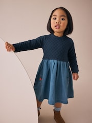 Blue Knitted Denim Dress (3mths-7yrs) - Image 1 of 8