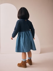 Blue Knitted Denim Dress (3mths-7yrs) - Image 3 of 8
