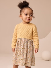 Ockergelb - Floral Print Knit Dress (3mths-7yrs) - Bild 1 von 8