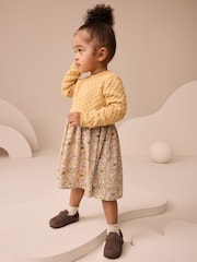 Ockergelb - Floral Print Knit Dress (3mths-7yrs) - Bild 2 von 8