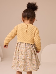 Ockergelb - Floral Print Knit Dress (3mths-7yrs) - Bild 3 von 8