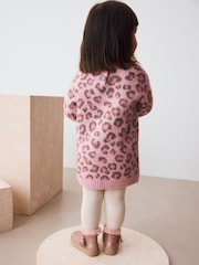 Pink Leopard Print Jumper Dress (3mths-7yrs) - Image 3 of 4