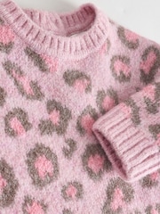 Pink Leopard Print Jumper Dress (3mths-7yrs) - Image 7 of 9