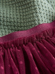 Green/Red Embellished Collar Jumper and Skirt Set (3mths-7yrs) - Image 11 of 11