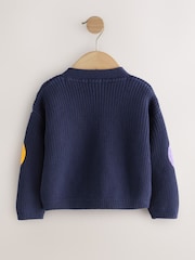 Navy Strawberry V-Neck Cardigan (3mths-7yrs) - Image 2 of 5