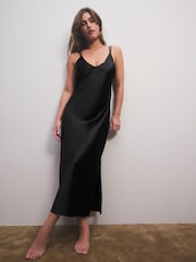Black Satin Slip - Image 1 of 9