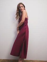 Burgundy Red Satin Slip - Image 3 of 9