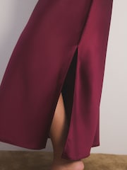Burgundy Red Satin Slip - Image 6 of 9