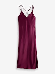 Burgundy Red Satin Slip - Image 7 of 9