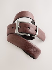 Tan Brown Casual Grainy Leather Belt - Image 2 of 4