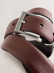 Tan Brown Casual Grainy Leather Belt - Image 3 of 4