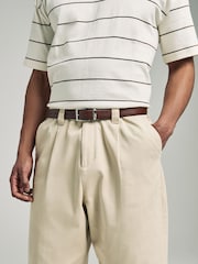 Tan Brown Casual Grainy Leather Belt - Image 4 of 4