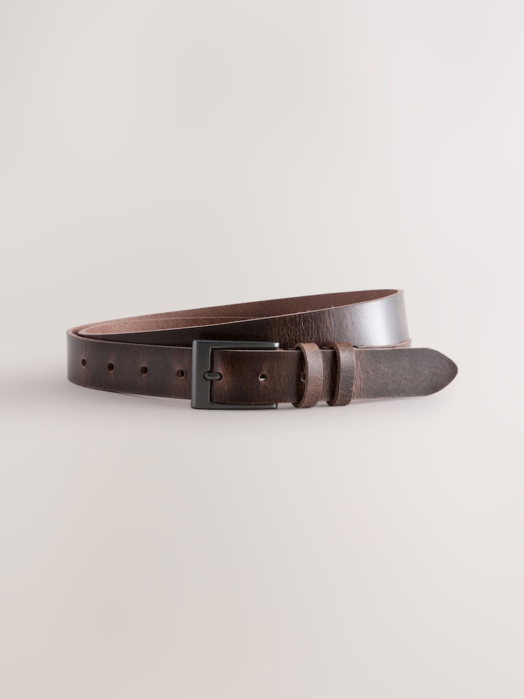 Brown Casual Leather Belt - Image 2 of 4