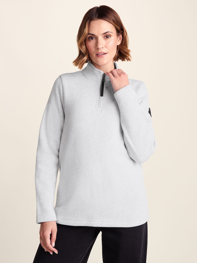 Γκρι - Tog 24 Pearson Knitlook Φλις με φερμουάρ - Εικόνα 2 από 6