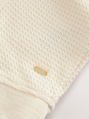 Cream Slogan 100% Cotton Textured Waffle Sweatshirt - Image 9 of 10