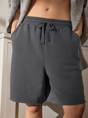 Grey Longline Sweat Shorts - Image 2 of 7