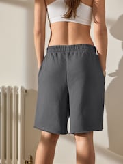 Grey Longline Sweat Shorts - Image 3 of 7