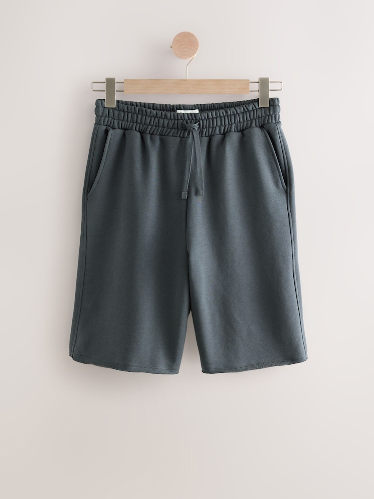 Grey Longline Sweat Shorts - Image 5 of 7