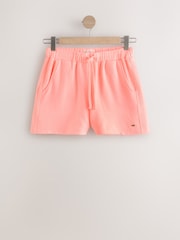 Fluro Pink 100% Cotton Textured Waffle Shorts - Image 1 of 4