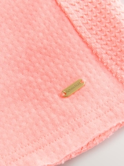 Fluro Pink 100% Cotton Textured Waffle Shorts - Image 3 of 4