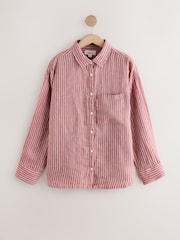 Pink Stripe 100% Linen Shirt - Image 13 of 17