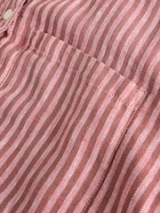 Pink Stripe 100% Linen Shirt - Image 16 of 17