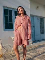 Bande rose - Chemise en lin 100 % - Image 2 of 12