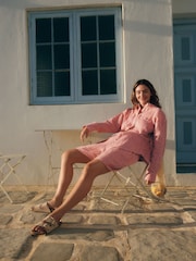Bande rose - Chemise en lin 100 % - Image 5 of 12