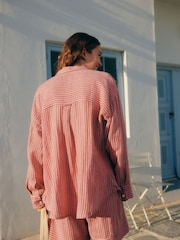 Bande rose - Chemise en lin 100 % - Image 8 of 12