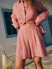 Bande rose - Chemise en lin 100 % - Image 9 of 12