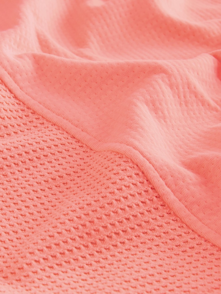 Fluro Pink 100% Cotton Textured Waffle Sweatshirt - Image 8 of 9