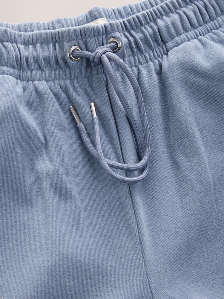 Blue Supersoft Rib Wide Leg Joggers - Image 2 of 4 Blue Supersoft Rib Wide Leg Joggers - Image 2 of 4