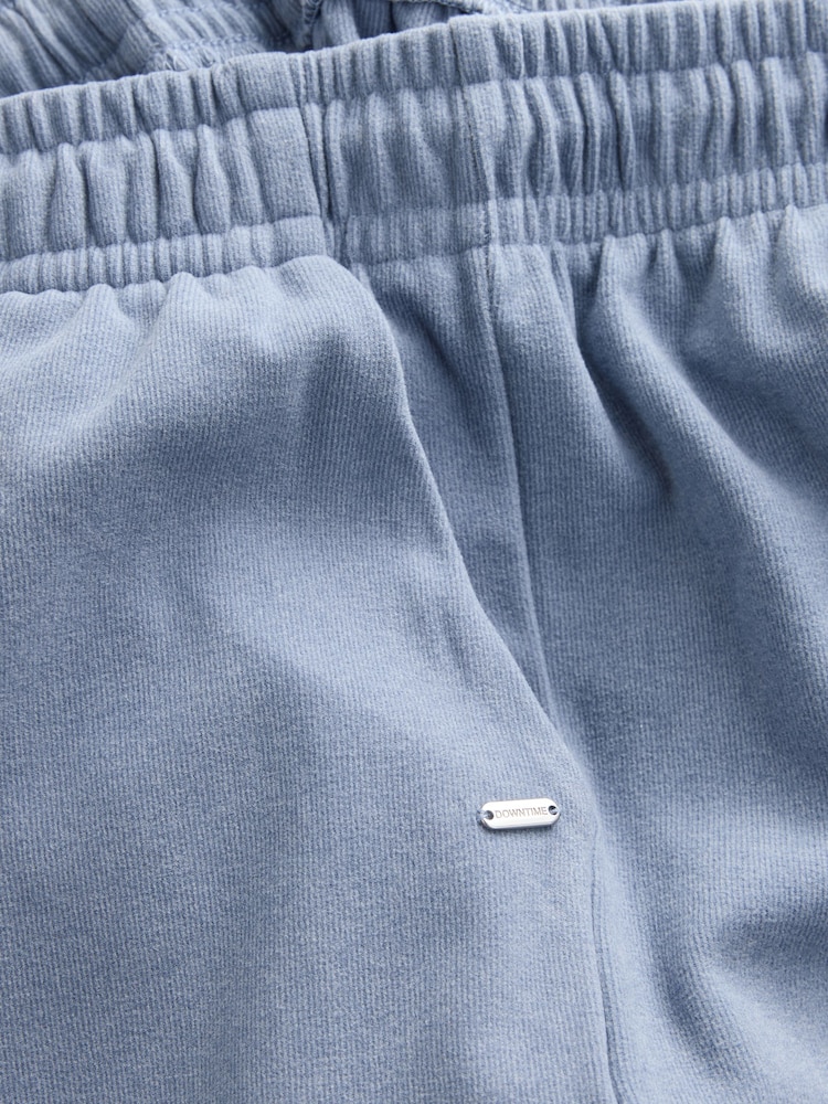 Blue Supersoft Rib Wide Leg Joggers - Image 4 of 4 Blue Supersoft Rib Wide Leg Joggers - Image 4 of 4