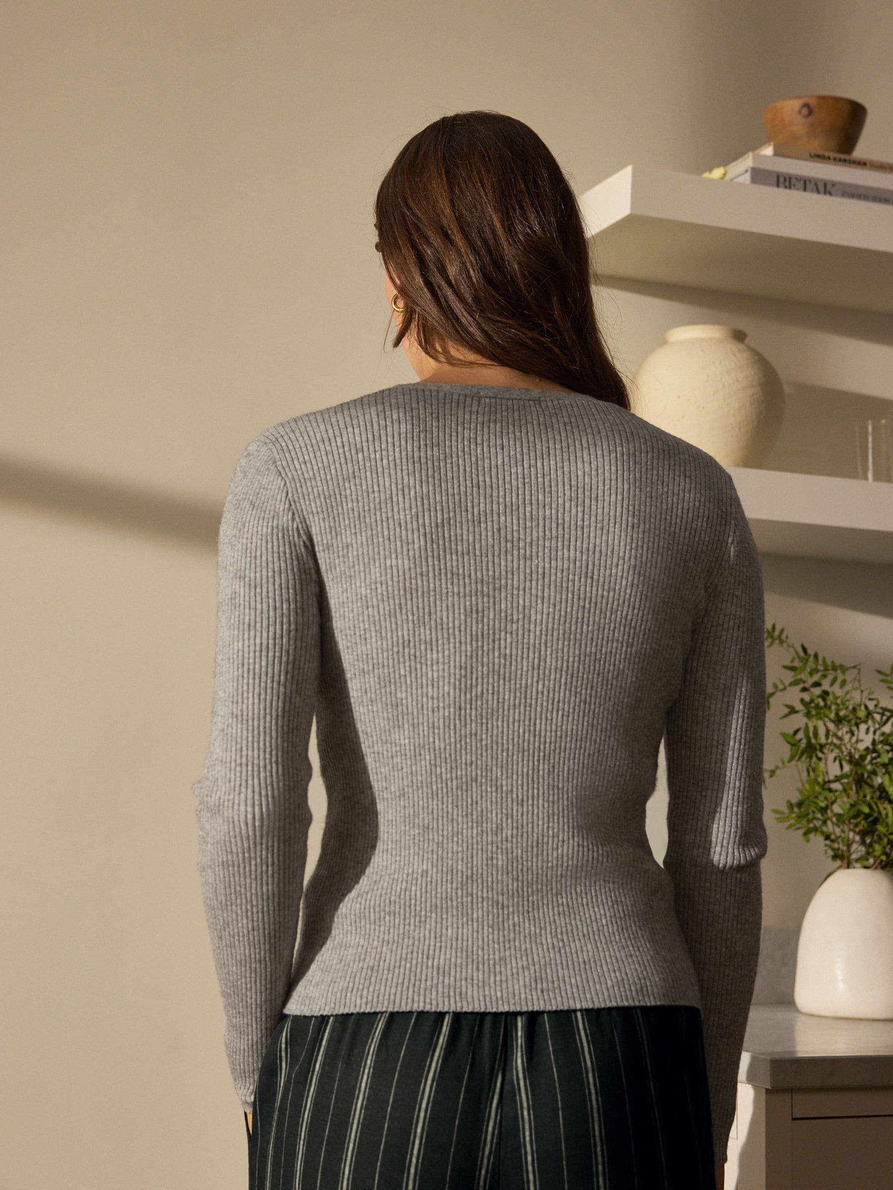 【新品】imperf /Long Sleeve Rib Cardigan Rib Cardigan | Luxe Comfort & Effortless Layering – Goldie Tees