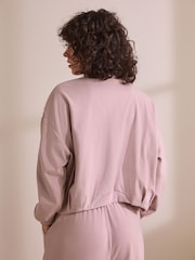 Pink Supersoft Rib Bomber Jacket - Image 3 of 9