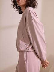 Pink Supersoft Rib Bomber Jacket - Image 4 of 9