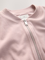 Pink Supersoft Rib Bomber Jacket - Image 8 of 9