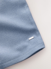 Blue Oversized Supersoft Rib T-Shirt - Image 4 of 4