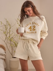 Creme - Textured Waffle Shorts - Bild 2 von 10