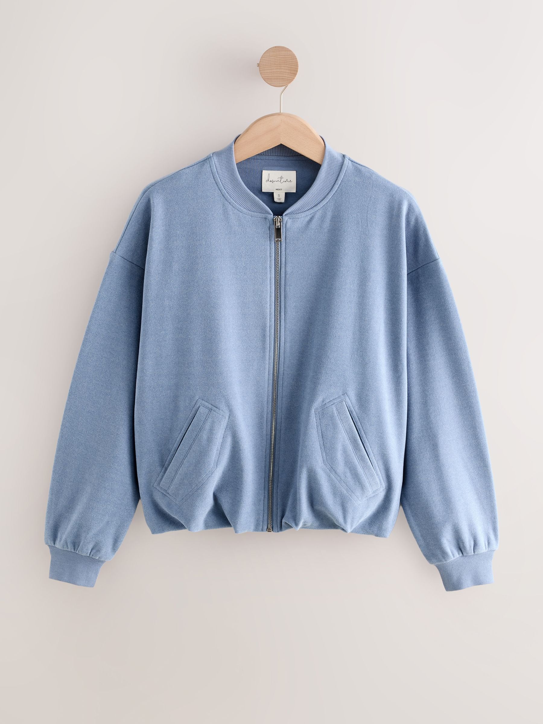Buy Blue Supersoft Rib Bomber Jacket from the Next UK online shop