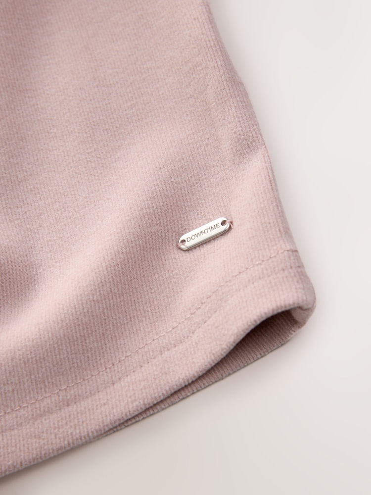 Pink Oversized Supersoft Rib T-Shirt - Image 4 of 4