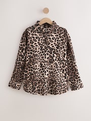 Animal Oversized Linen Blend Shirt - Image 5 of 7